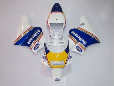 Best 1994-1996 Yellow White Blue Honda NSR250 MC28 P4 Replacement Motorcycle Fairings
