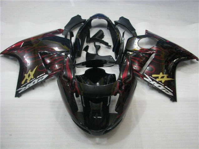 Best 1996-2007 Red Flame Honda CBR1100XX Motor Fairings Best 1996-2007 Red Flame Honda CBR1100XX Motor Fairings