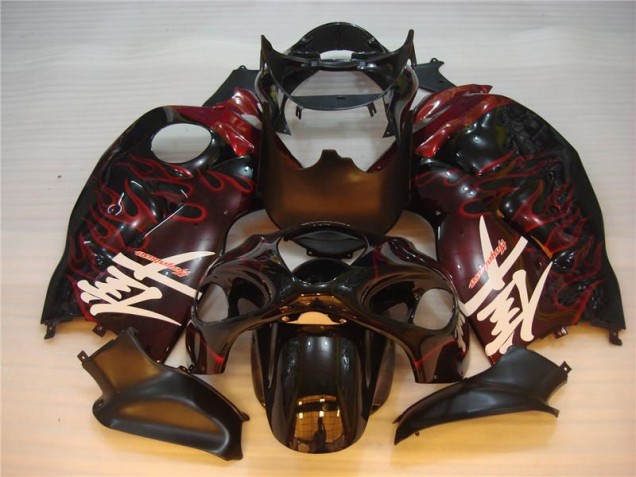 Best 1996-2007 Black Red Flame Suzuki GSXR 1300 Hayabusa Motorbike Fairing Best 1996-2007 Black Red Flame Suzuki GSXR 1300 Hayabusa Motorbike Fairing