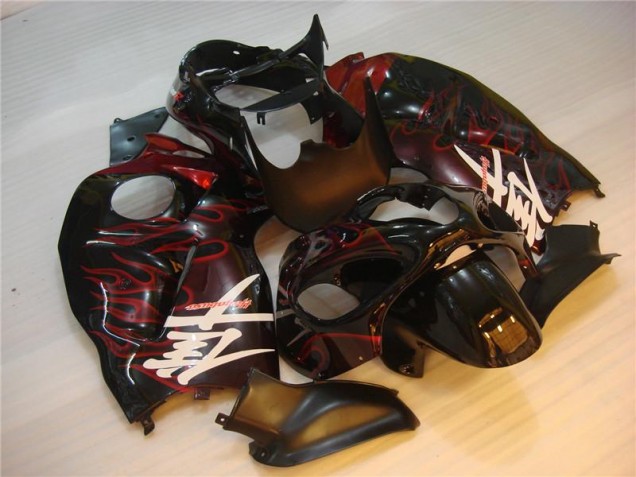 Best 1996-2007 Black Red Flame Suzuki GSXR 1300 Hayabusa Motorbike Fairing Best 1996-2007 Black Red Flame Suzuki GSXR 1300 Hayabusa Motorbike Fairing