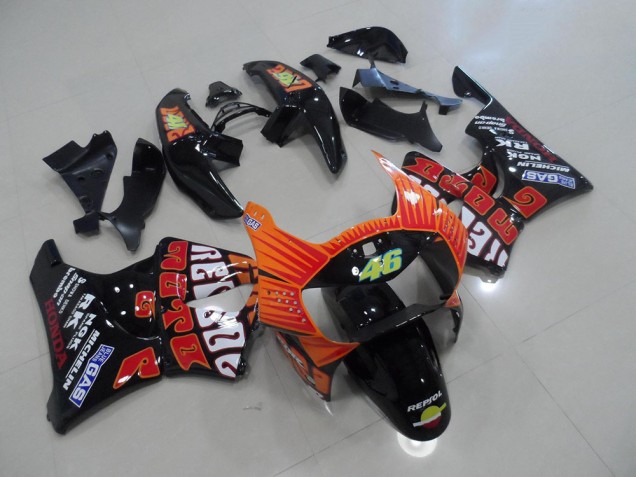 Best 1998-1999 Black Rossi Honda CBR900RR 919 Motorbike Fairing Kits Best 1998-1999 Black Rossi Honda CBR900RR 919 Motorbike Fairing Kits
