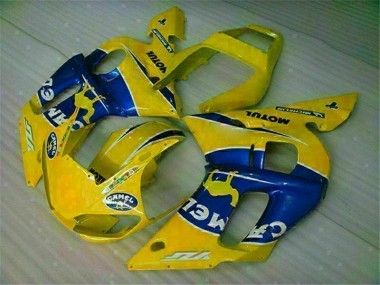 Best 1998-2002 Yellow Blue Yamaha YZF R6 Motorcycle Fairing Kit