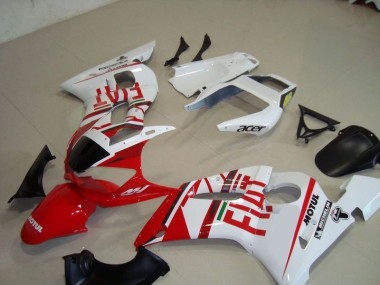 Best 1998-2002 White Red Fiat Motul Acer Yamaha YZF R6 Motorcycle Fairing Kit
