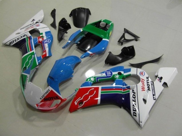 Best 1998-2002 Blue White Green Red Wudy Motul Dunlop Yamaha YZF R6 Bike Fairings Best 1998-2002 Blue White Green Red Wudy Motul Dunlop Yamaha YZF R6 Bike Fairings