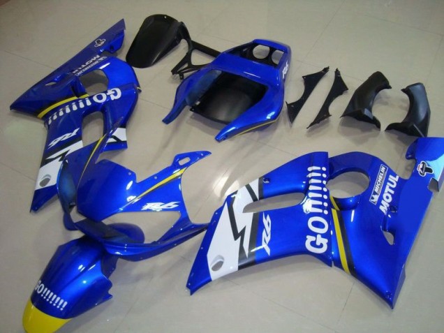 Best 1998-2002 Blue Go Motul Yamaha YZF R6 Motorbike Fairing Kits Best 1998-2002 Blue Go Motul Yamaha YZF R6 Motorbike Fairing Kits