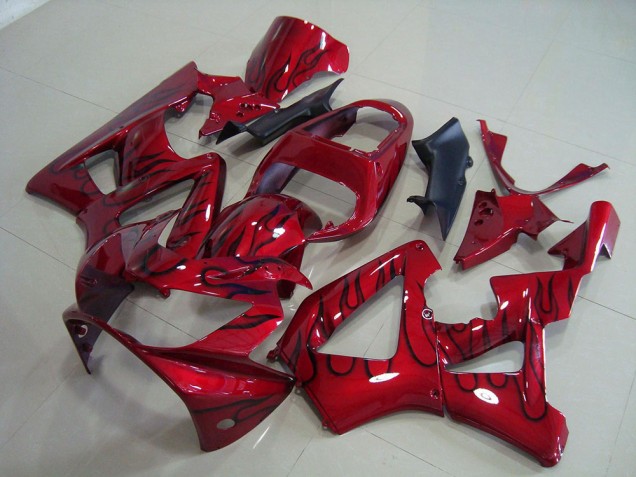 Best 2000-2001 Red Black Flame Honda CBR900RR 929 Bike Fairing Best 2000-2001 Red Black Flame Honda CBR900RR 929 Bike Fairing