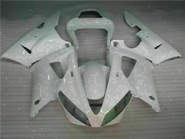Best 2000-2001 White Yamaha YZF R1 Replacement Fairings