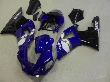 Best 2000-2001 Blue Black White Yamaha YZF R1 Motorcycle Fairings Kit