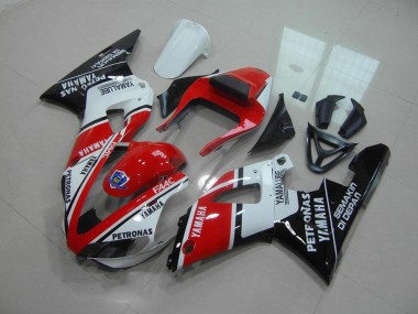 Best 2000-2001 Red White Yamalube Yamaha YZF R1 Motorcycle Fairing