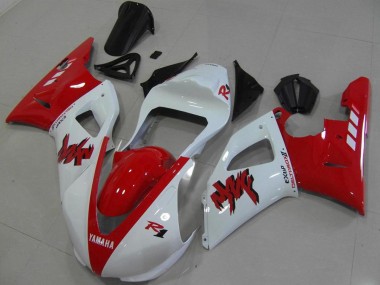 Best 2000-2001 Red White Race Yamaha YZF R1 Motorbike Fairing