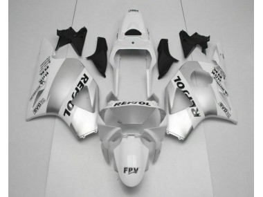 Best 2002-2003 White Silver Black Repsol Honda CBR900RR 954RR Motorcycle Replacement Fairings