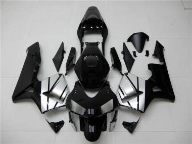 Best 2003-2004 Black Silver Honda CBR600RR Bike Fairing