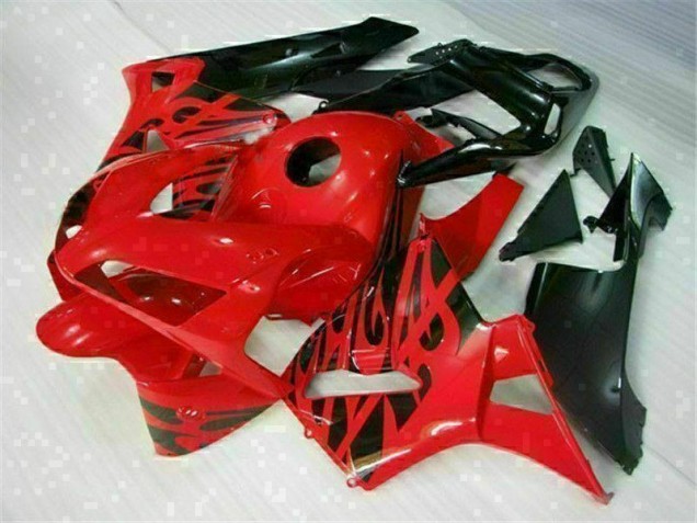 Best 2003-2004 Red Black Honda CBR600RR Motorbike Fairing Kits & Bodywork