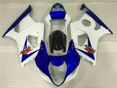 Best 2003-2004 White Blue Suzuki GSXR 1000 Bike Fairings