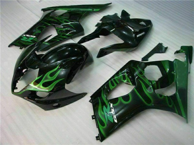 Best 2003-2004 Green Black Suzuki GSXR 1000 Motorbike Fairing Best 2003-2004 Green Black Suzuki GSXR 1000 Motorbike Fairing