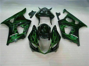 Best 2003-2004 Green Black Suzuki GSXR 1000 Motorbike Fairing
