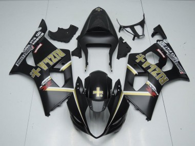 Best 2003-2004 Matte Black Rizla Suzuki GSXR 1000 Motorbike Fairing