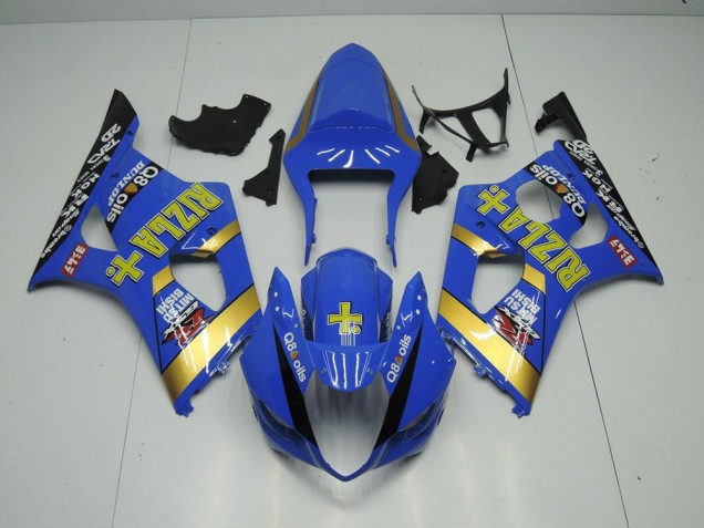 Best 2003-2004 Blue Rizla Suzuki GSXR 1000 Motorcycle Fairings Kits Best 2003-2004 Blue Rizla Suzuki GSXR 1000 Motorcycle Fairings Kits