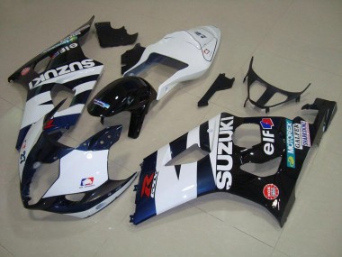 Best 2003-2004 White Black Elf Suzuki GSXR 1000 Motorcycle Fairing Kit