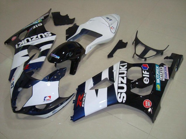 Best 2003-2004 White Black Elf Suzuki GSXR 1000 Motorcycle Fairing Kit Best 2003-2004 White Black Elf Suzuki GSXR 1000 Motorcycle Fairing Kit