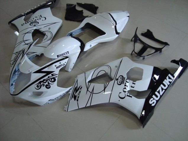 Best 2003-2004 White Corona Suzuki GSXR 1000 Bike Fairings Best 2003-2004 White Corona Suzuki GSXR 1000 Bike Fairings