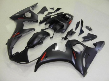 Best 2003-2005 Matte Black Red Decals Yamaha YZF R6 Motorbike Fairing
