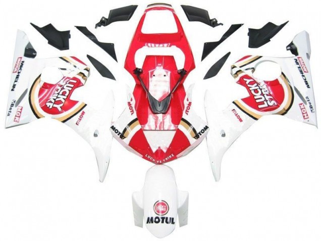 Best 2003-2005 White Red Lucky Strike Yamaha YZF R6 Replacement Fairings Best 2003-2005 White Red Lucky Strike Yamaha YZF R6 Replacement Fairings