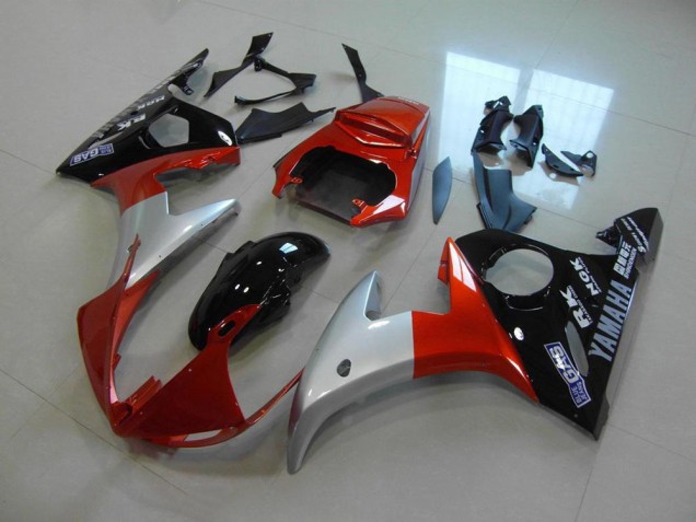 Best 2003-2005 Orange Silver Black Yamaha YZF R6 Bike Fairings Best 2003-2005 Orange Silver Black Yamaha YZF R6 Bike Fairings