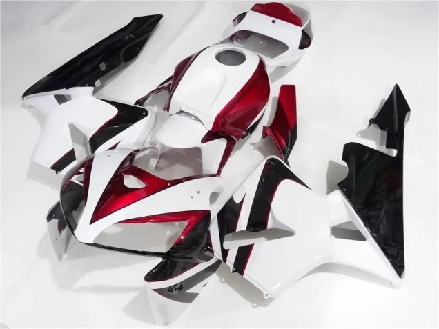 Best 2005-2006 Red White Black Honda CBR600RR Motorcycle Fairing Best 2005-2006 Red White Black Honda CBR600RR Motorcycle Fairing