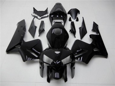 Best 2005-2006 Glossy Black Honda CBR600RR Motorcycle Fairing Kit