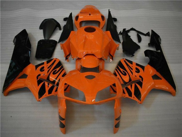 Best 2005-2006 Orange Black Honda CBR600RR Motorbike Fairing Best 2005-2006 Orange Black Honda CBR600RR Motorbike Fairing