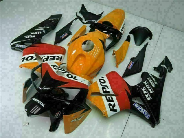Best 2005-2006 Orange Black Repsol Honda CBR600RR Motorbike Fairing Best 2005-2006 Orange Black Repsol Honda CBR600RR Motorbike Fairing