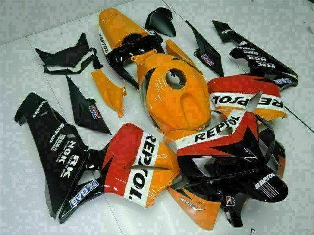Best 2005-2006 Orange Black Repsol Honda CBR600RR Motorbike Fairing Best 2005-2006 Orange Black Repsol Honda CBR600RR Motorbike Fairing
