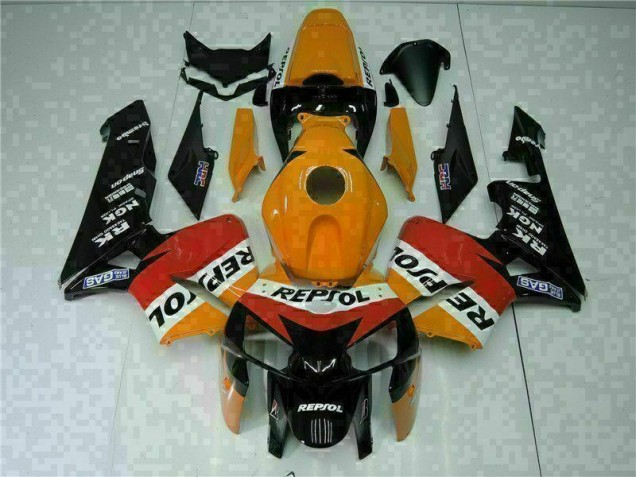 Best 2005-2006 Orange Black Repsol Honda CBR600RR Motorbike Fairing Best 2005-2006 Orange Black Repsol Honda CBR600RR Motorbike Fairing