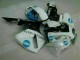Best 2005-2006 White Blue Honda CBR600RR Motorcyle Fairings Best 2005-2006 White Blue Honda CBR600RR Motorcyle Fairings