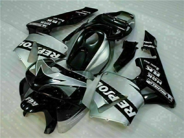 Best 2005-2006 Black Silver Repsol Honda CBR600RR Motorcycle Fairings Kit Best 2005-2006 Black Silver Repsol Honda CBR600RR Motorcycle Fairings Kit
