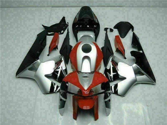 Best 2005-2006 Black Silver Red Honda CBR600RR Motorcycle Fairings Best 2005-2006 Black Silver Red Honda CBR600RR Motorcycle Fairings