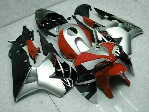 Best 2005-2006 Black Silver Red Honda CBR600RR Motorcycle Fairings Best 2005-2006 Black Silver Red Honda CBR600RR Motorcycle Fairings
