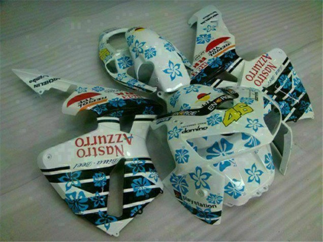 Best 2005-2006 White Blue Nastro Azzurro 46 Honda CBR600RR Motorcycle Fairing Best 2005-2006 White Blue Nastro Azzurro 46 Honda CBR600RR Motorcycle Fairing