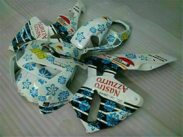 Best 2005-2006 White Blue Nastro Azzurro 46 Honda CBR600RR Motorcycle Fairing Best 2005-2006 White Blue Nastro Azzurro 46 Honda CBR600RR Motorcycle Fairing