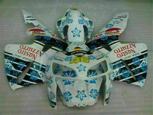 Best 2005-2006 White Blue Nastro Azzurro 46 Honda CBR600RR Motorcycle Fairing Best 2005-2006 White Blue Nastro Azzurro 46 Honda CBR600RR Motorcycle Fairing