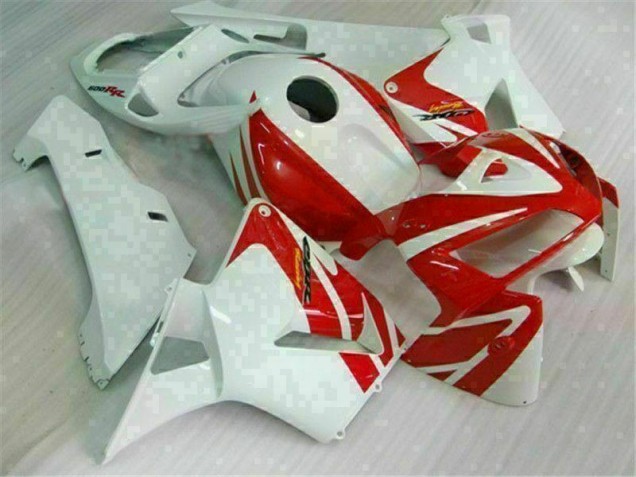 Best 2005-2006 Red White Honda CBR600RR Motor Fairings Best 2005-2006 Red White Honda CBR600RR Motor Fairings