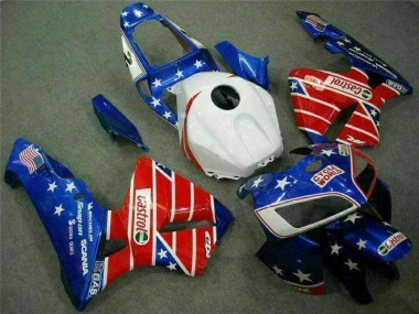 Best 2005-2006 Blue Red Cycle World Castrol Honda CBR600RR Motorcycle Fairings Kit