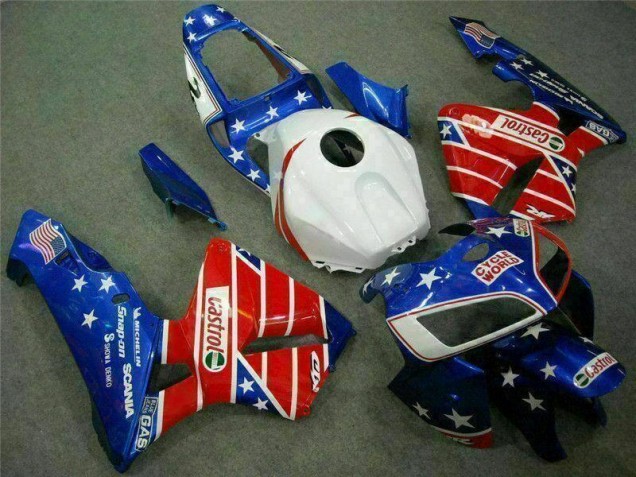 Best 2005-2006 Blue Red Cycle World Castrol Honda CBR600RR Motorcycle Fairings Kit Best 2005-2006 Blue Red Cycle World Castrol Honda CBR600RR Motorcycle Fairings Kit