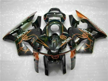 Best 2005-2006 Black Orange BACARDI Honda CBR600RR Motorcycle Fairing