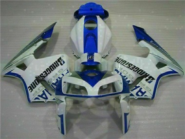 Best 2005-2006 White Blue Honda CBR600RR Motorcycle Fairing Kits