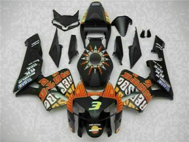 Best 2005-2006 Black Honda CBR600RR Motorbike Fairing