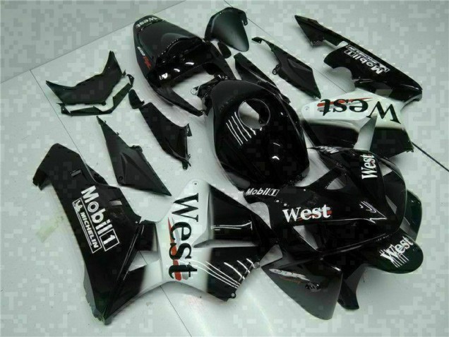 Best 2005-2006 Black West Honda CBR600RR Motorbike Fairing Kits Best 2005-2006 Black West Honda CBR600RR Motorbike Fairing Kits