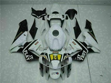 Best 2005-2006 White Playboy 14 Honda CBR600RR Motorcycle Replacement Fairings