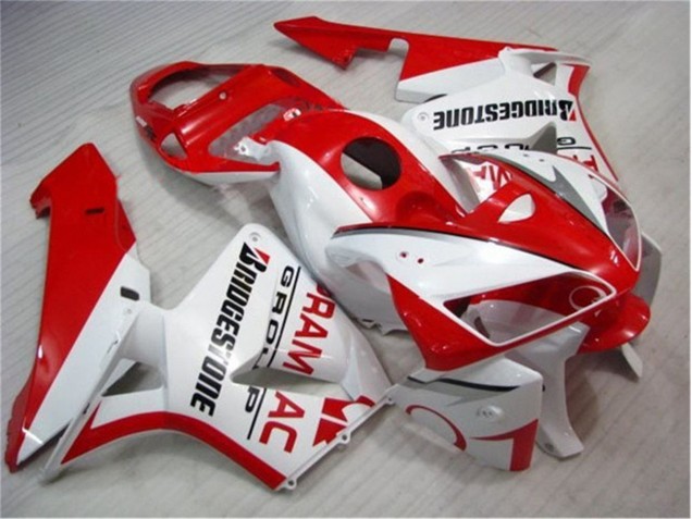 Best 2005-2006 Red White Honda CBR600RR Bike Fairings Best 2005-2006 Red White Honda CBR600RR Bike Fairings